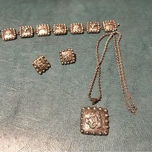 Sterling silver western inspired jewelry set